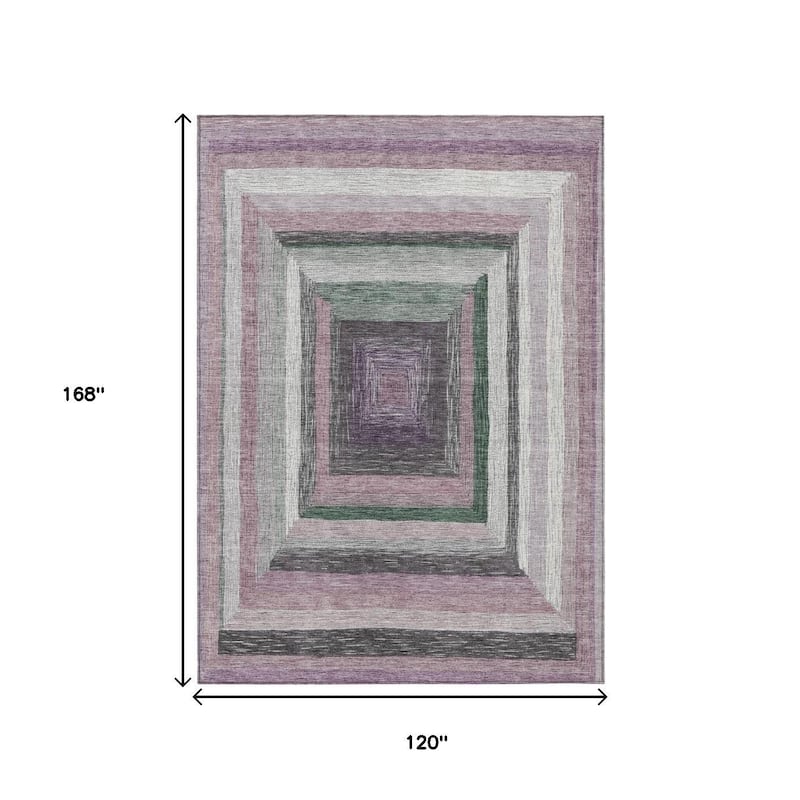 HomeRoots Geometric Transitional Rectangle Outdoor Rug