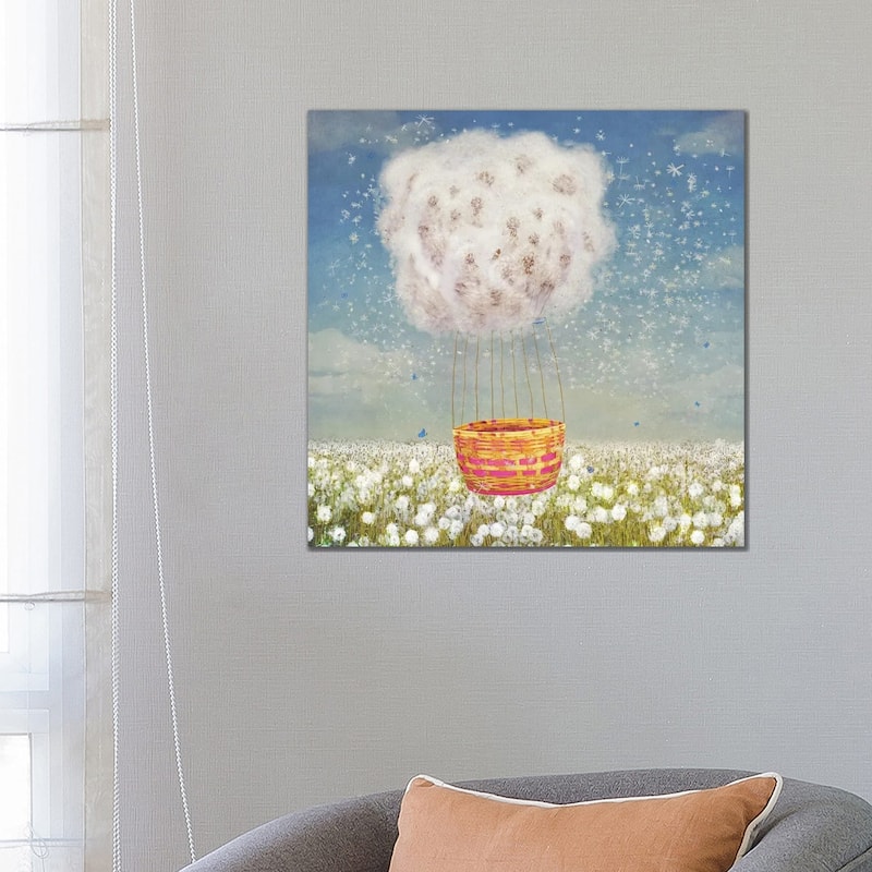 iCanvas "Illustration Art Of Balloon In Form Of Dandelions" by natamc Canvas Print - 26x26x1.5