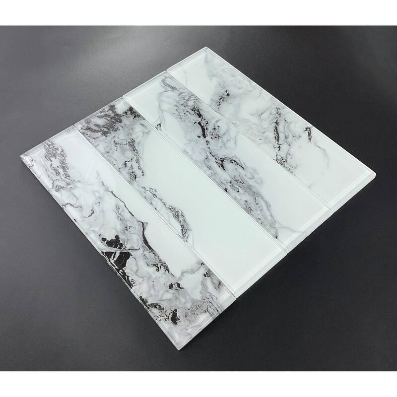 3 x 12 Glass Subway Wall Tiles - Case (10 Square Feet / 40 Pieces)