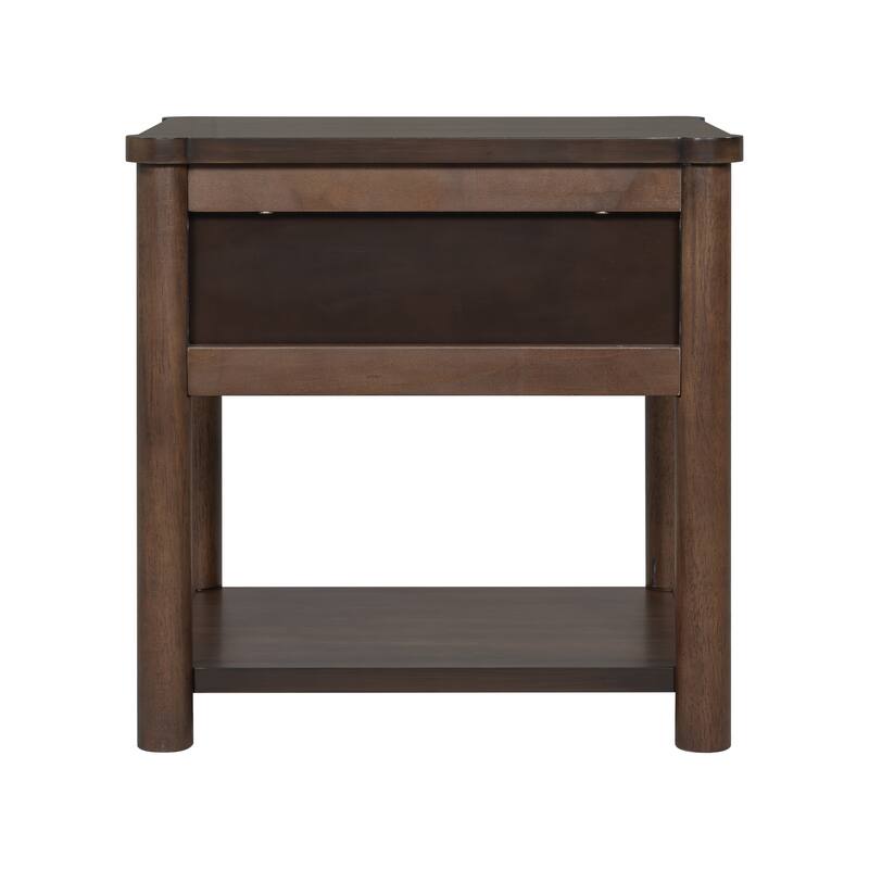 Christopher Knight Home - Stirling Contemporary Bedroom Set with Horizontal Slats Design Bed Frame & Shelf Storage Nightstands