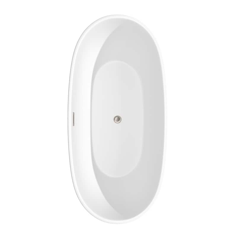 Wyndham Collection Juno 67" Free Standing Acrylic Soaking Tub with