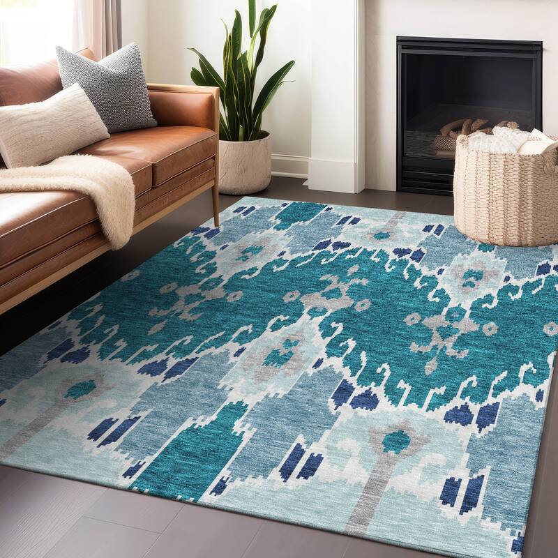 Premium Washable Super Soft Boho Ikat Mayfield Rug