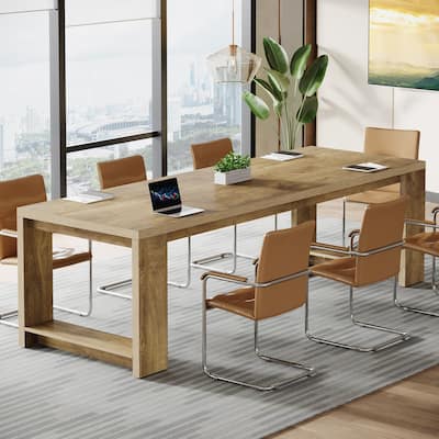 7 ft Conference Table for 6 to 8 People - 86.6" L x 27.6" W x 29.5" H