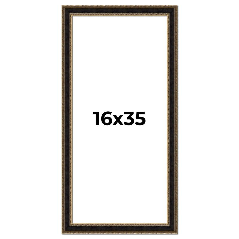 16x35 Frame Gold Antique Vintage Sold Wood Picture Frame | 1.75 Inch