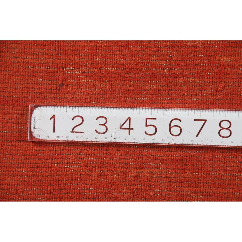 Hand Knotted Oriental 100% Wool Carpet Tribal Animal Pictorial Oranges & Rust Gabbeh Area Rug - 6' 6'' X 6' 6''