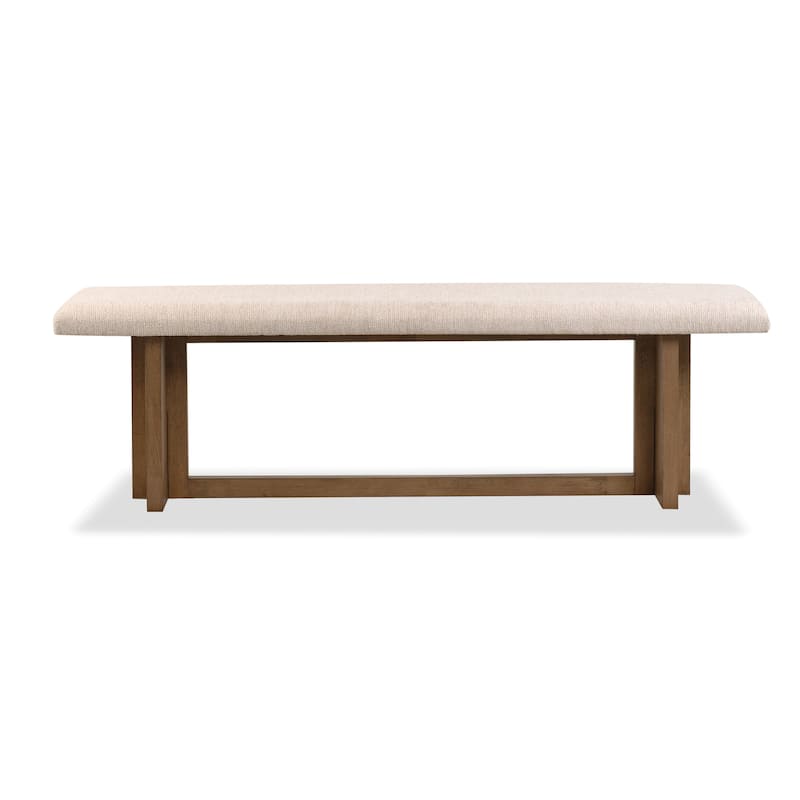 Magnussen Home Marcel Harvest Brown Bench - 68''W x 18''D x 19.88''H