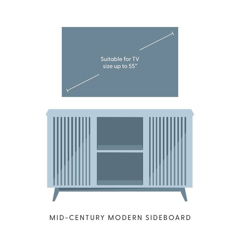 Plank and Beam Mid-Century Modern 2-Door TV Stand