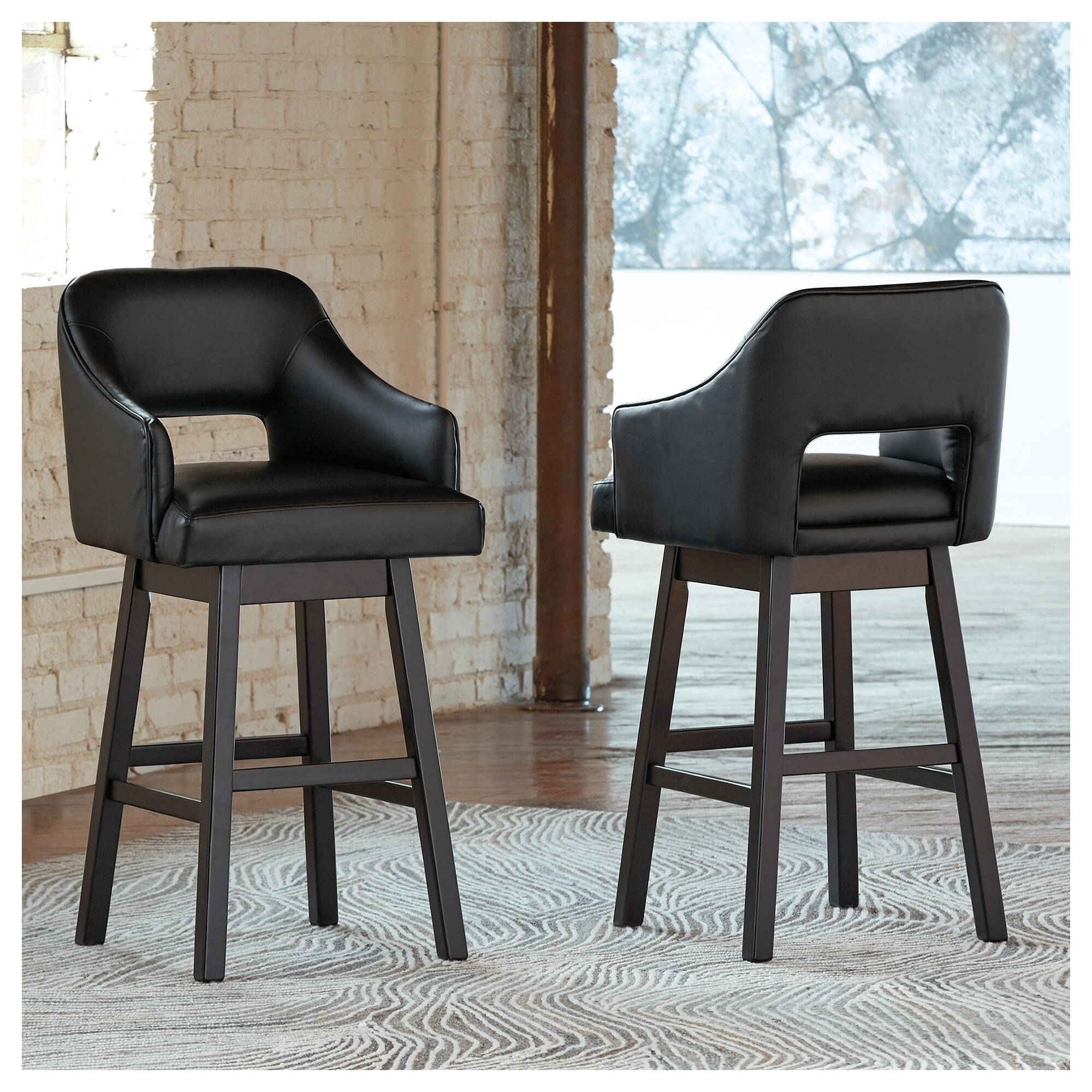 Signature Design by Ashley Tallenger Swivel Bar Stool (Set of 2)