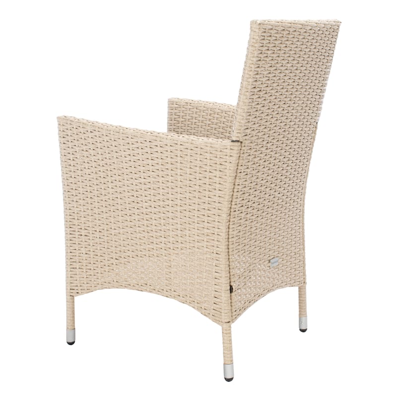 SAFAVIEH Outdoor Lianna 9-Piece Wicker Dining Set - 75Wx35Dx29H