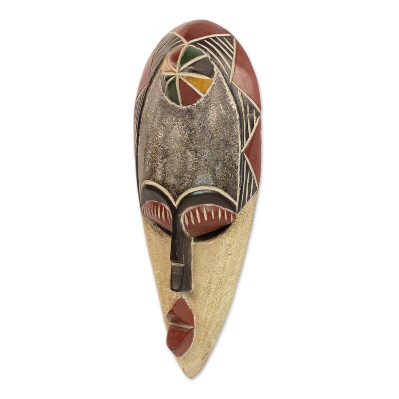 Novica Handmade Kasha African Wood Mask