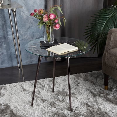 Aluminum Modern Accent Table - 22 x 22 x 22