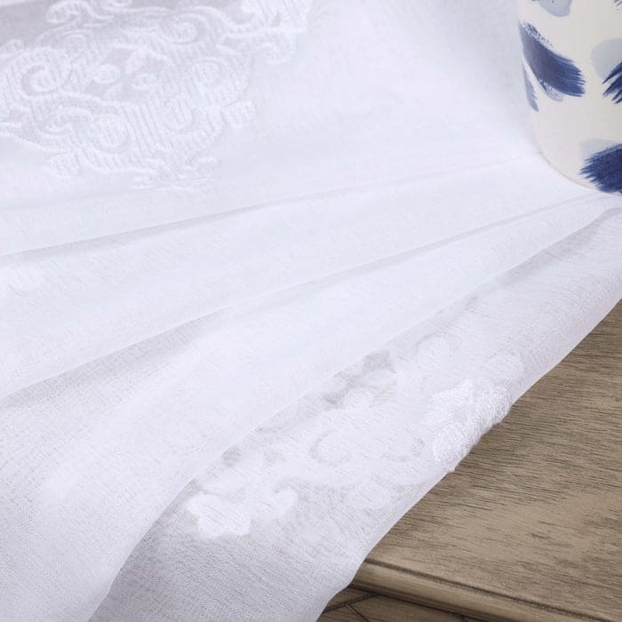 Superior Damask Grommet Sheer Window Curtain Panels (Set of 2)