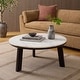preview thumbnail 2 of 10, SAFAVIEH Arkady Round Marble Top Coffee Table - 36" W x 36" D x 16" H