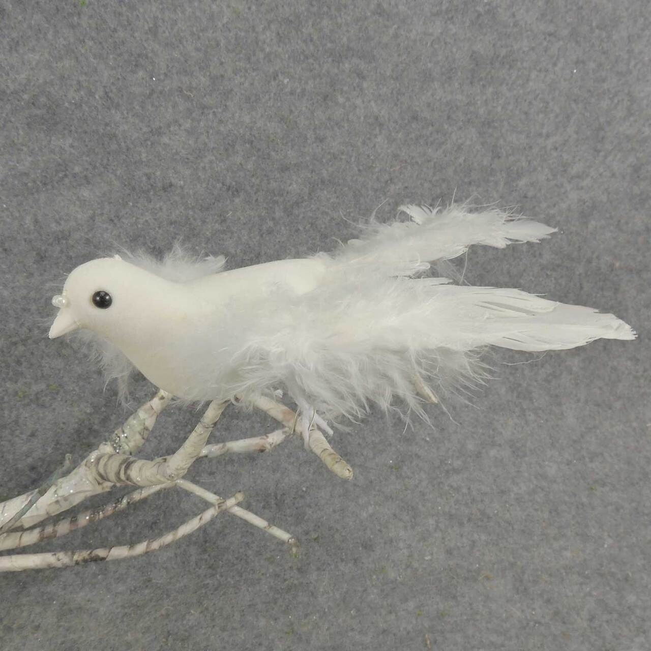 Shop One Dozen 7 Inch Artificial White Fuzzy Flying Dove Has 8