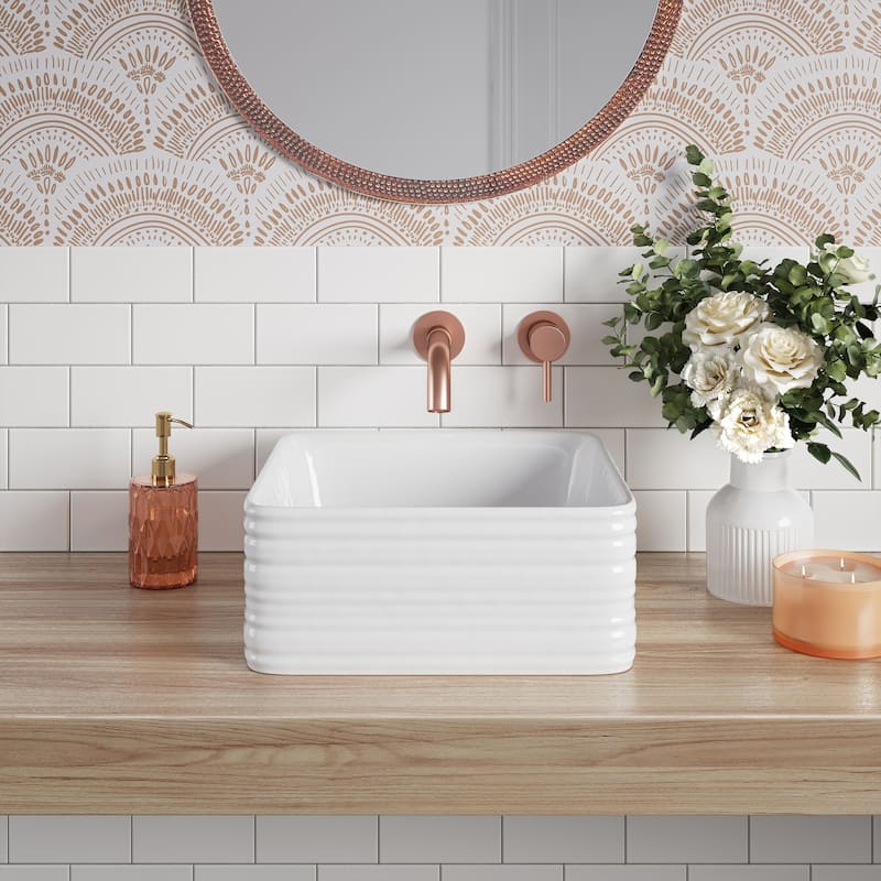 Adour 14'' Vessel Sink In White - 14.96" x 14.96" x 6.1"