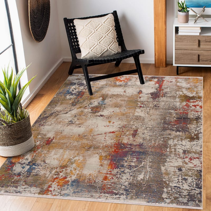 Sevita Modern Distressed Abstract Area Rug