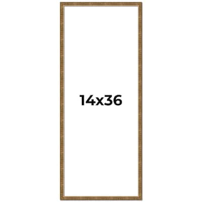 14x36 Frame Gold Kingsley Distressed Solid Wood Picture Frame Width