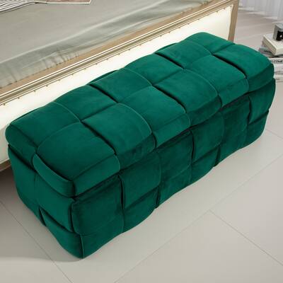 43.7''W Storage Ottoman with Safety Hinge