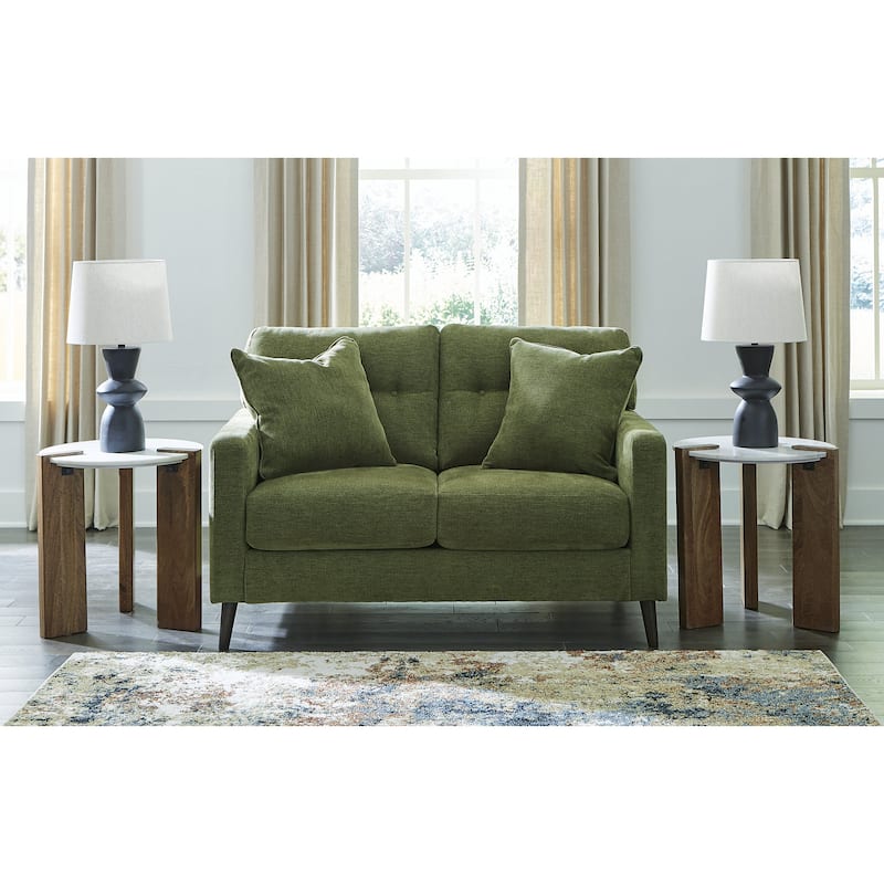 Signature Design by Ashley Bixler Loveseat - 57" W x 38" D x 37" H - Olive