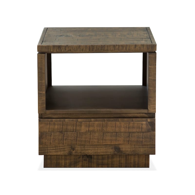 Magnussen Home Baisden Tobacco Rectangular End Table - 22''W x 24''D x 24''H