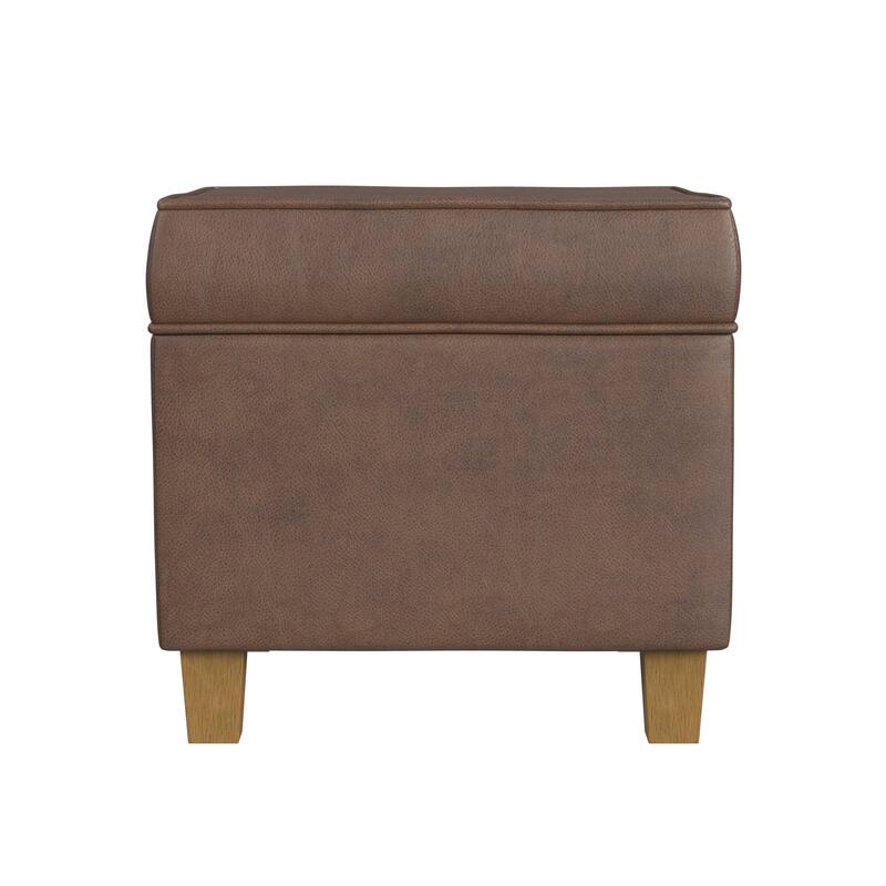 Copper Grove Schagen Square Ottoman with Lift-off Top