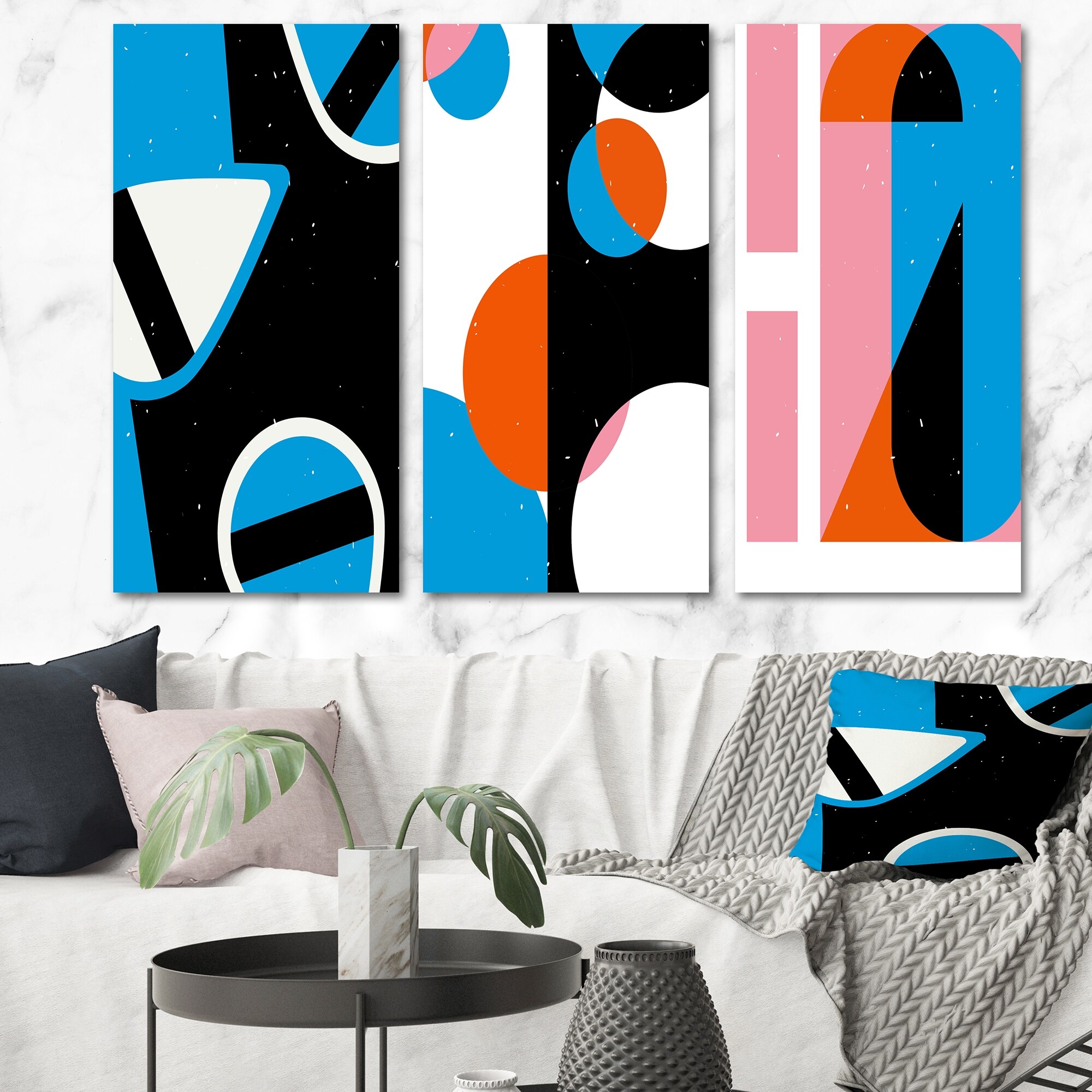 【残りわずか】 Designart XIII Geometrics Colorful Minimal Abstract 'Retro アート・デザイン・音楽