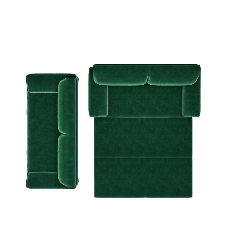 66" Queen Pull Out Sofa Bed, 3-in-1 Convertible Sleeper Sofa with Side Storage,Multi-Functional Velvet Loveseat Bed