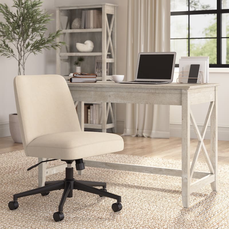 Bush Furniture Serenity Mid Back Armless Office Chair with Wheels