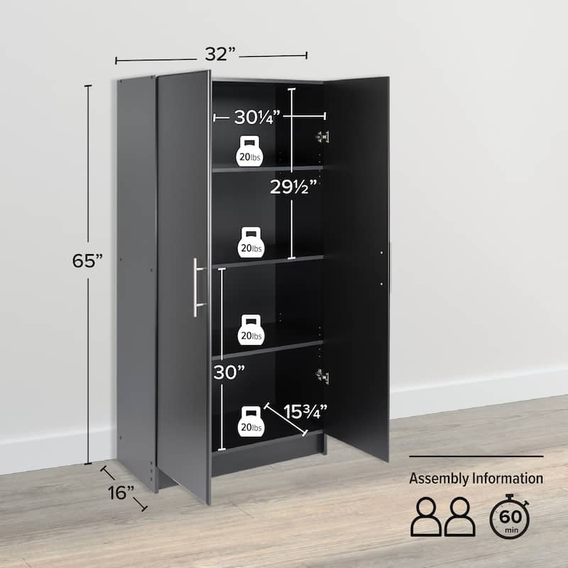 Prepac 'Winslow Elite' 32-inch Brown Storage Cabinet - 32 Inch - 32 Inch