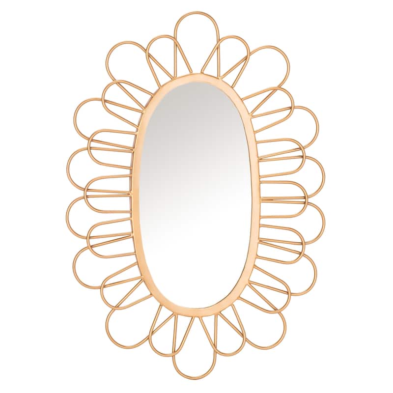 SAFAVIEH Karlee 17-inch Gold Oval Mirror - 17" W x 1.5" L x 24" H - 17Wx2Dx24H