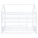 preview thumbnail 29 of 58, Metal Bed House Bed Frame with Fence and Shelves