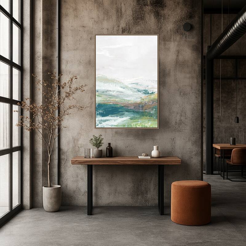 Verdant Vista No. 1 by Hannah Dawson Framed Canvas Wall Art Print