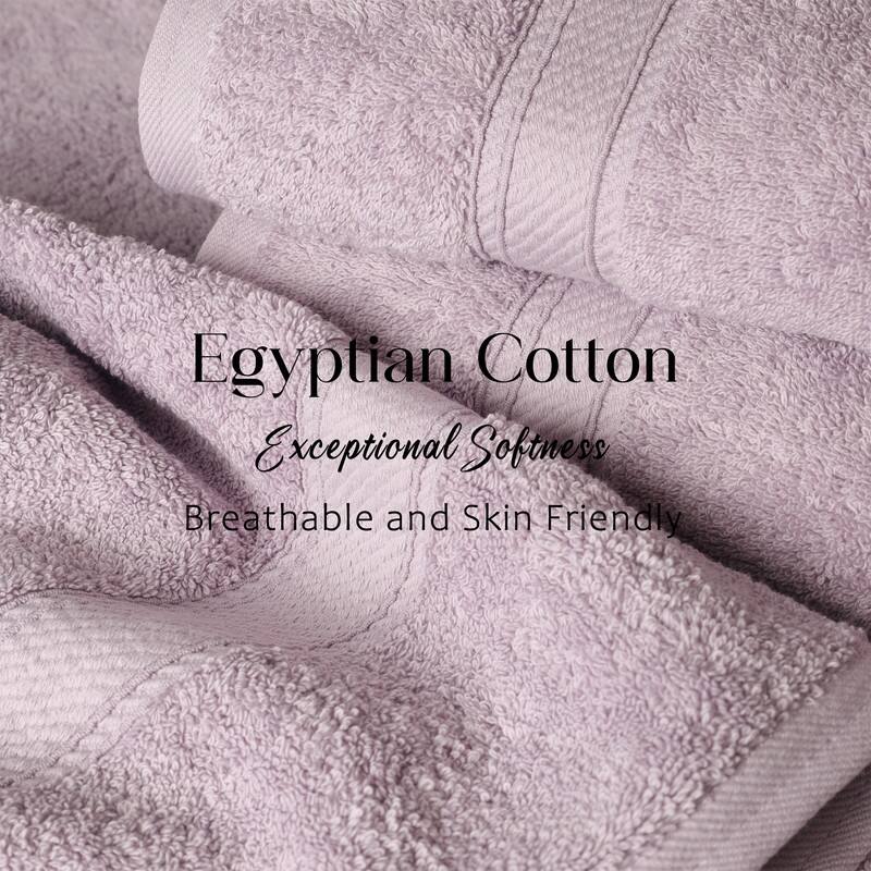 Superior Egyptian Cotton 3 Piece Towel Set Ultra Plush & Absorbent Bath, Hand & Face Towels, Heavyweight Spa Quality