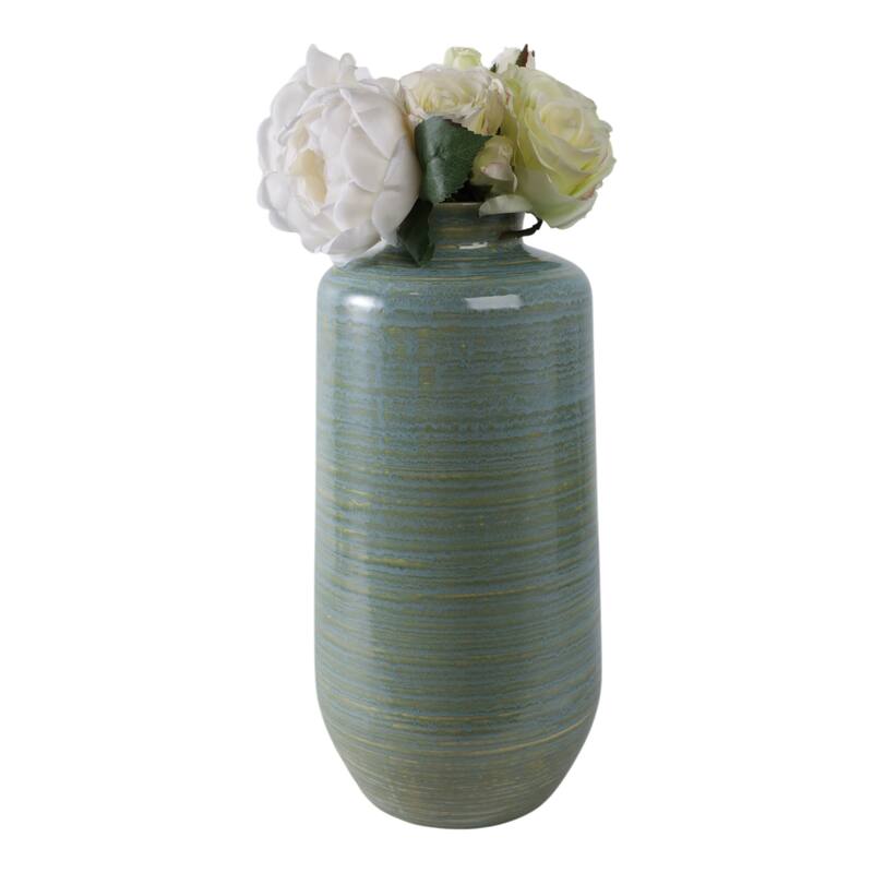 Decorative Vase - Green Ceramic Minimalist
