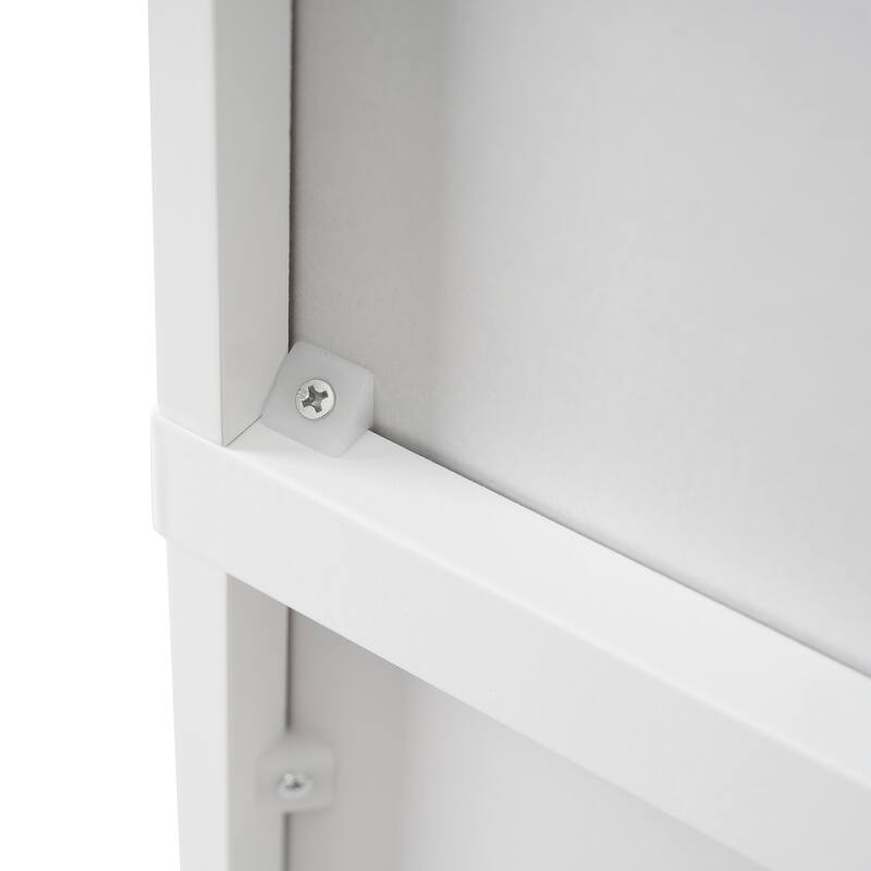 70.1" Tall Bathroom Floor Storage Cabinet, Freestanding Cabinet with Soft Close Glass Doors, Adjustable Shelves