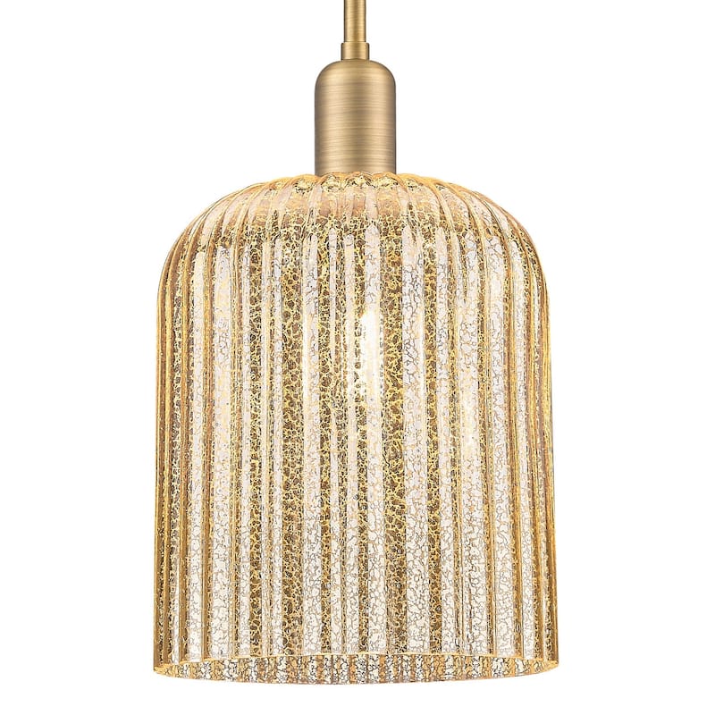 Innovations Lighting 716-1S-G559-8ME Bridal Veil 8" Wide Mini Pendant - Brushed Brass