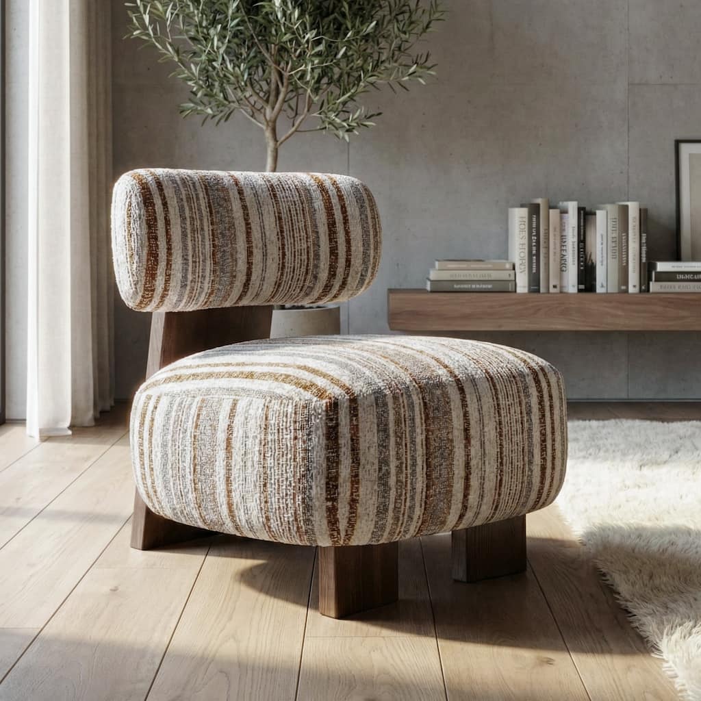 Furniture of America Premier Modern 28-inch Low Profile Premium Upholstered Fully Assembled Accent Chair