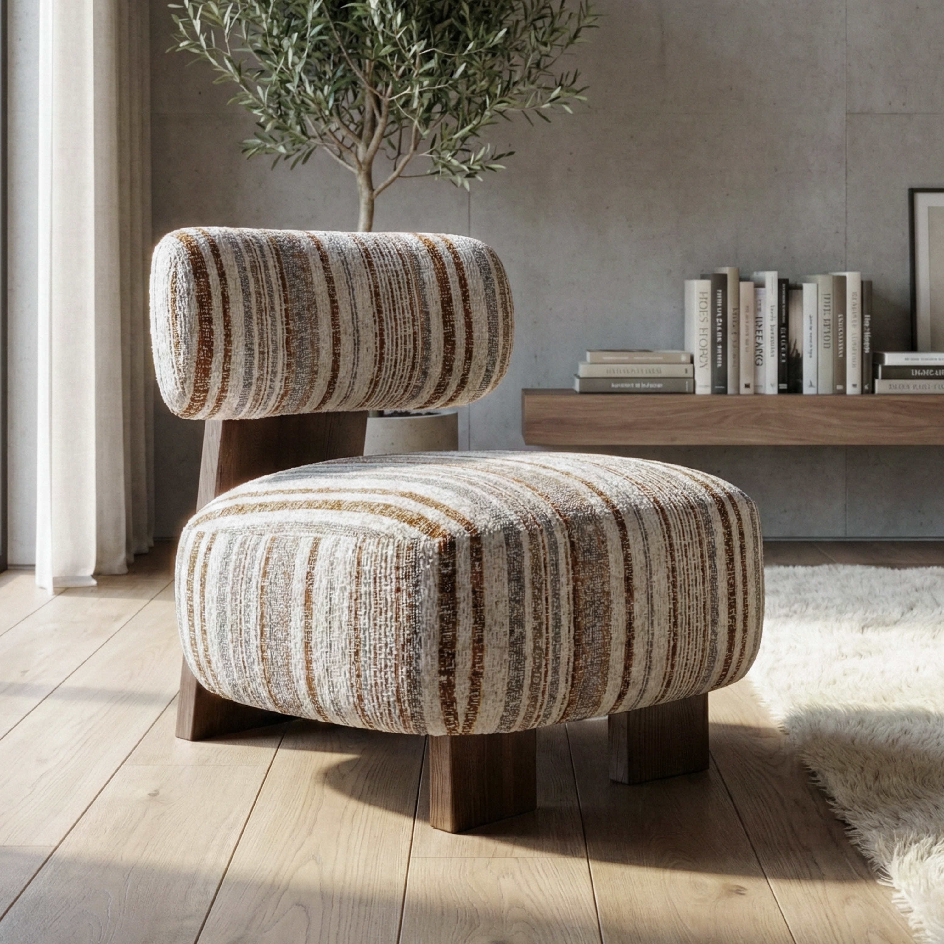 Furniture of America Premier Modern 28-inch Low Profile Premium Upholstered Fully Assembled Accent Chair