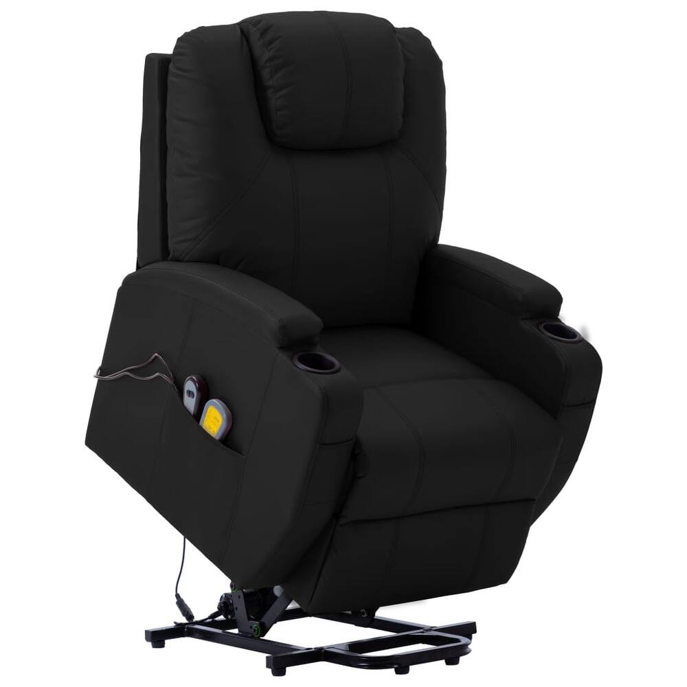 vidaXL Power Lift Recliner Electric Lift Chair for Home Theater Faux Leather - 29.9" x 34.4" x 42.1"