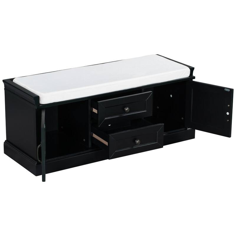 Shoe stool, 2 drawers, 2, removable pads, living room locker, entrance