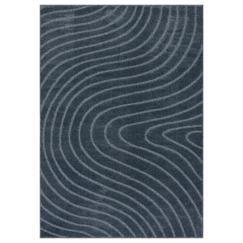 Luxe Weavers Modern Geometric Wave Area Rug, Stain Resistant Carpet