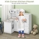 preview thumbnail 14 of 12, Kids Kitchen Playset Conor Kitchen Toy with Realistic Microwave and Oven Stove - 25.5"L x 23.5"W x 33.5"H