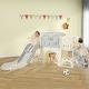 preview thumbnail 8 of 24, Modern Freestanding Toddler Slide Set 11 in 1 Grey
