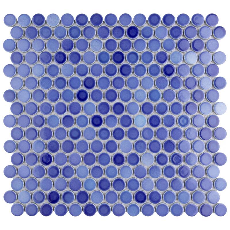 Merola Tile Hudson Penny Round Niagara 11-7/8" x 12-5/8" Porcelain Floor and Wall Tile