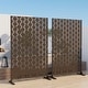 preview thumbnail 90 of 166, Outdoor Privacy Screen with Stand for Patio Garden Metal Fence