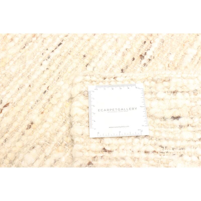 ECARPETGALLERY Braid weave Sienna Tan Wool Rug - 5'0 x 7'10