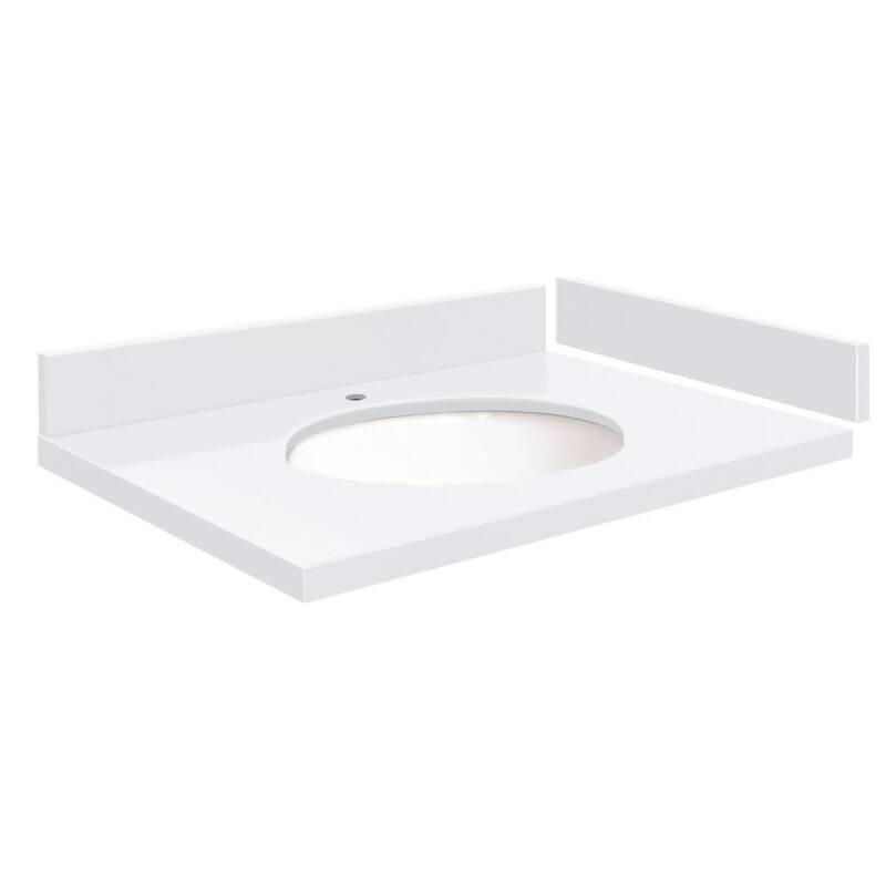 Transolid VT27.5x22-1OU-1 Silestone 28" Quartz Vanity Top with