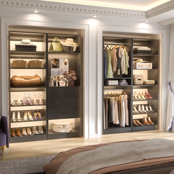 Cimly Set of 2 Freestanding Closet System with Shoe Racks Cimly Set of 2 Freestanding Closet System with Shoe Racks