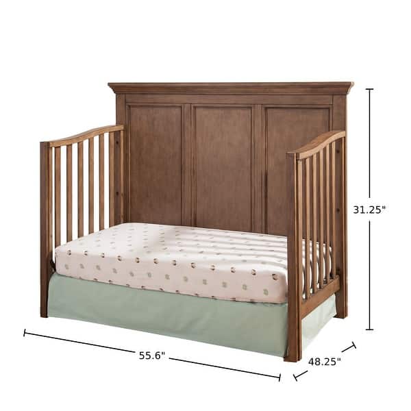 Hanley 56" Wide Convertible Crib, Casher
