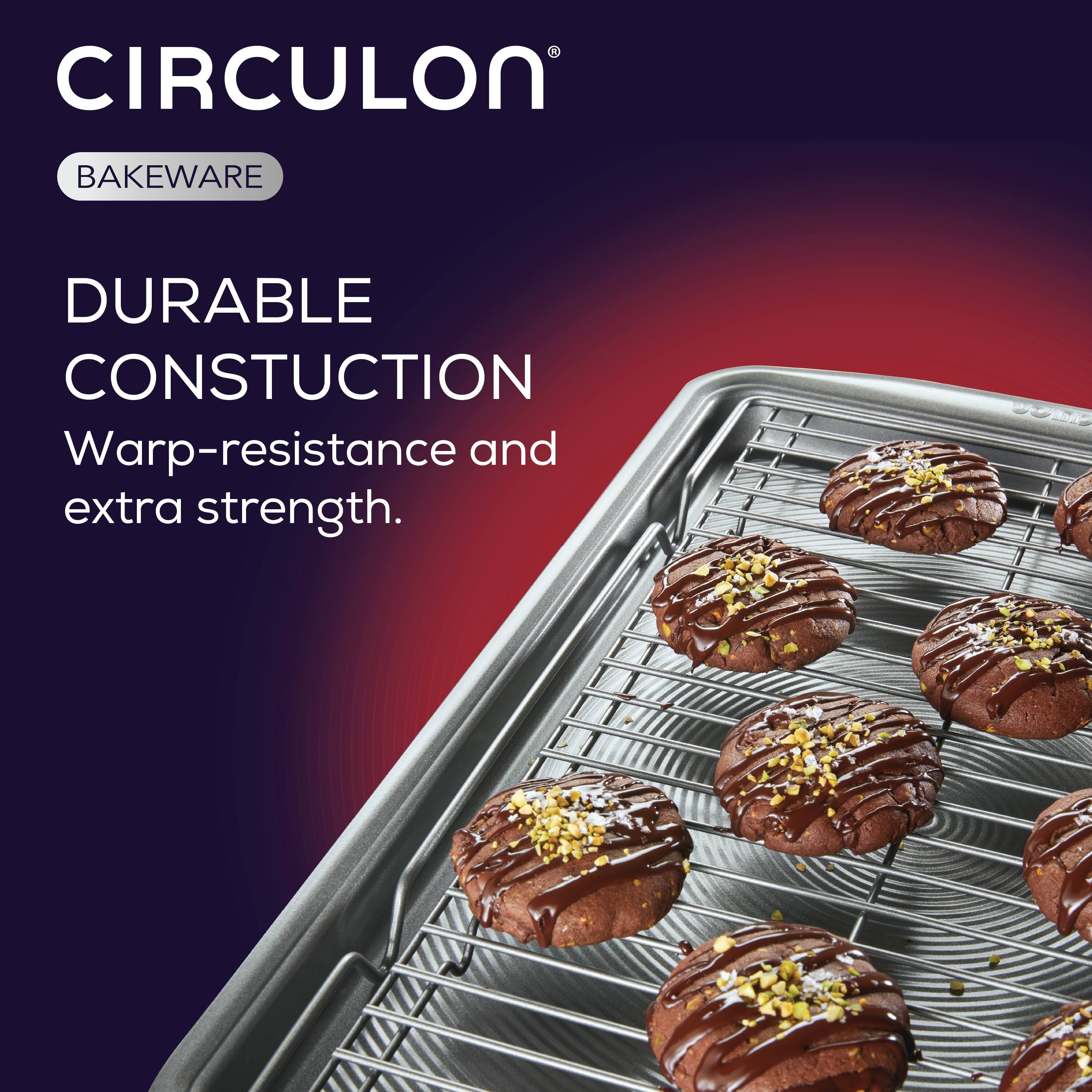 Circulon Bakeware Baking Sheet Pan and Cooling Rack Set, 3pc Bed Bath